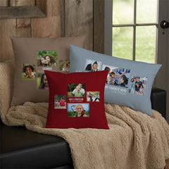 Lofaris Family Love Custom Throw Pillow Collage With Text
