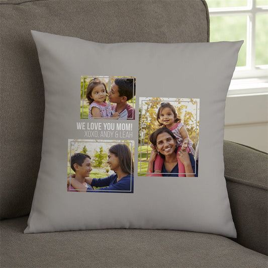 Lofaris Family Love Photo Collage Personalized Pillow Gift
