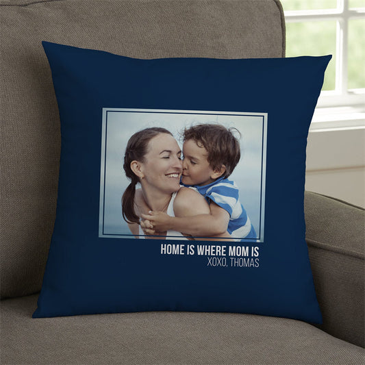 Lofaris Family Photo Custom Throw Pillow With Text Warm Gift