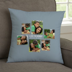 Lofaris Family Pictures Collage Custom Pillow Album Gift