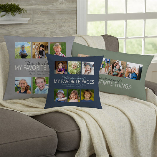 Lofaris Favorite Face Custom Throw Pillow With Kids Photo
