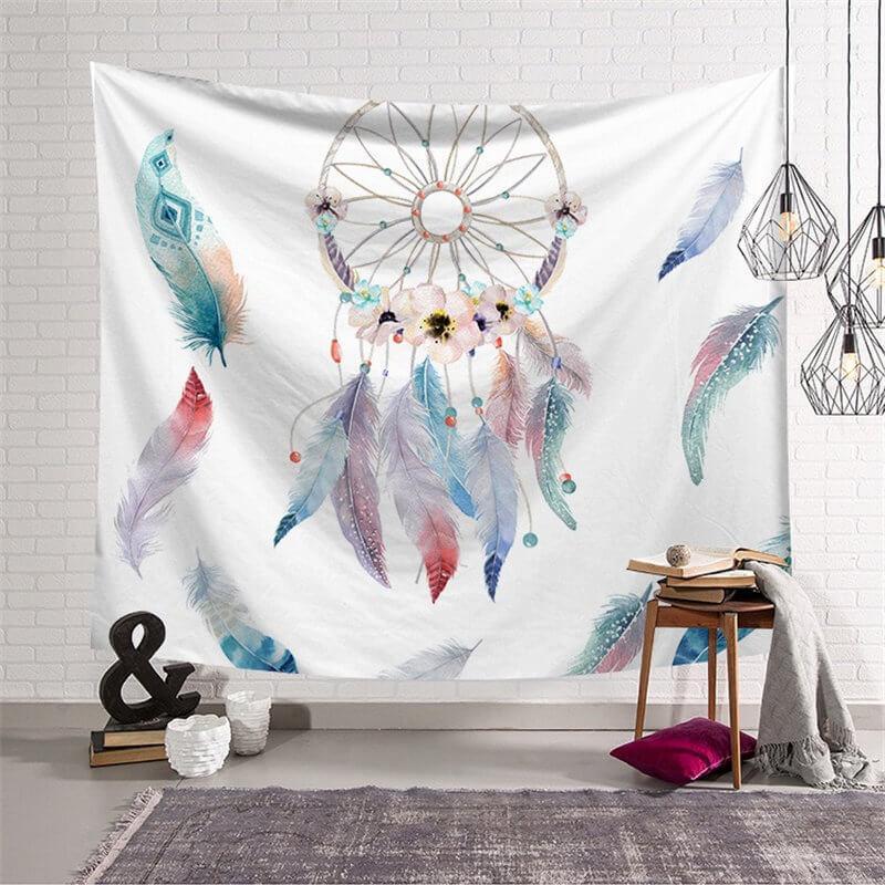 Lofaris Feather Wind Chime Novelty Still Life Wall Tapestry