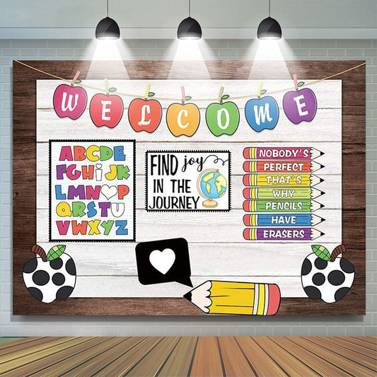 Lofaris Find Joy In The Journey Back To School Party Backdrop