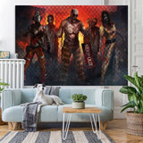 Load image into Gallery viewer, Lofaris Fire Mutant Barbed Wire Backdrop for Halloween