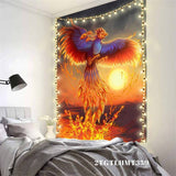 Load image into Gallery viewer, Lofaris Fire Phoenix And Sun Trippy Novelty Animal Wall Tapestry
