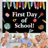 Load image into Gallery viewer, Lofaris First Day of School Blackboard Back to Backdrop