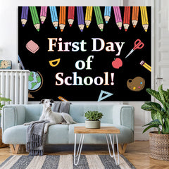 Lofaris First Day of School Blackboard Back to Backdrop