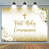 Load image into Gallery viewer, Lofaris First Holy Communion Golden Bokeh Backdrop for Kids