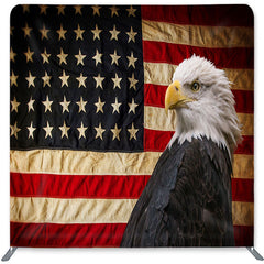 Lofaris Flag And Eagle Double-Sided Backdrop for Independence Day