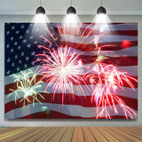 Load image into Gallery viewer, Lofaris Flag Of The US Bright Happy Birthday Party Backdrop