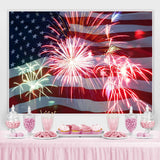 Load image into Gallery viewer, Lofaris Flag Of The US Bright Happy Birthday Party Backdrop