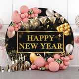 Load image into Gallery viewer, Lofaris Flags Balloon Happy New Year Round Holiday Backdrop
