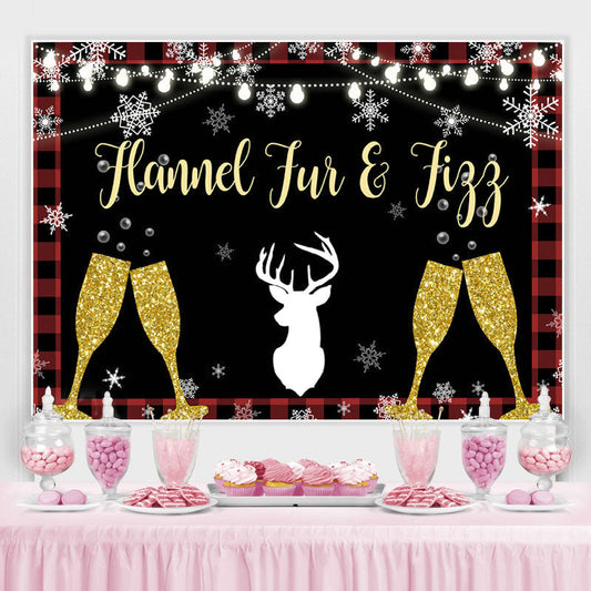 Lofaris Flannel Fun and Figg Lights Glitter Glass Backdrop