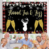 Load image into Gallery viewer, Lofaris Flannel Fun and Figg Lights Glitter Glass Backdrop