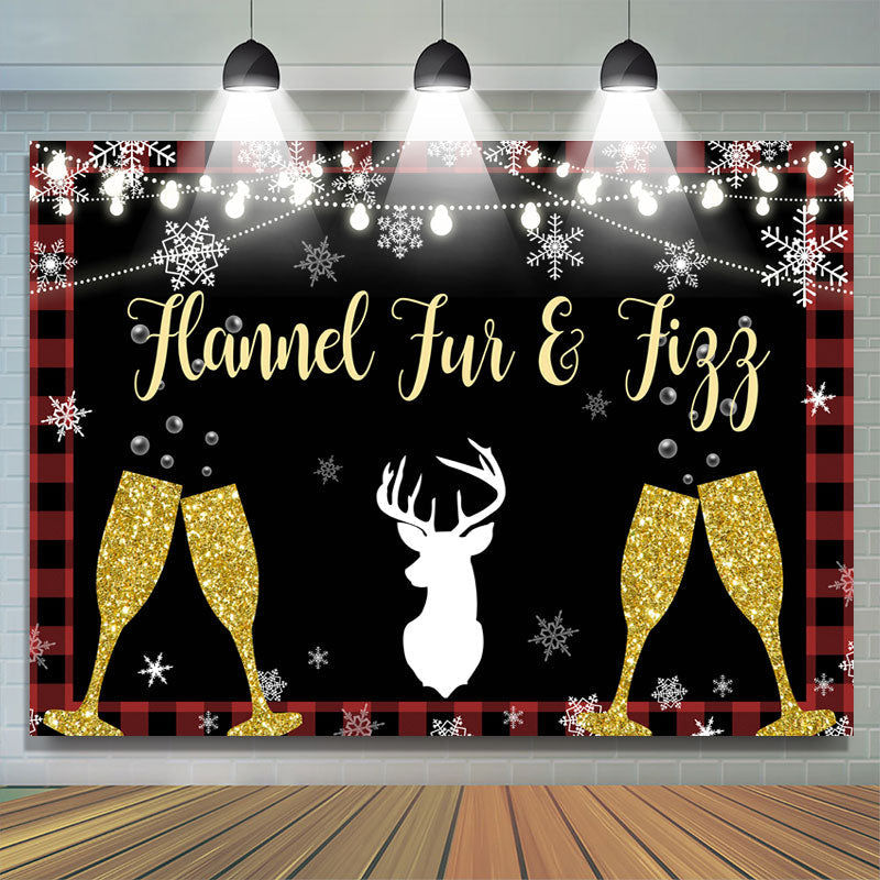 Lofaris Flannel Fun and Figg Lights Glitter Glass Backdrop