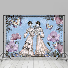 Lofaris Floral And Elegant Vintage Court Princess Backdrop