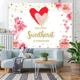 Load image into Gallery viewer, Lofaris Floral And Glitter Balloon Happy 1St Birthday Backdrop