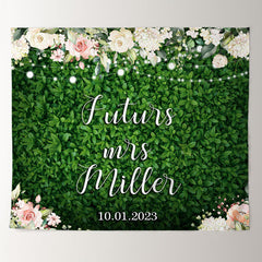 Lofaris Floral And Glitter Bride To Be Backdrop For Wedding