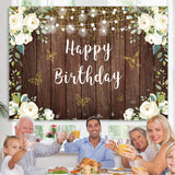 Load image into Gallery viewer, Lofaris Floral And Glitter Butterfly Happy Birthday Backdrop