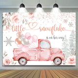 Load image into Gallery viewer, Lofaris Floral And Lovely Truck Baby Shower Backdrop For Girl