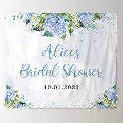 Lofaris Floral And Sweet Blue Lovely Bridal Shower Backdrop