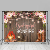Load image into Gallery viewer, Lofaris Floral Backgard Bonfire Glitter Housewarming Backdrop