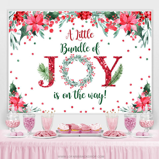 Lofaris Floral Bundle Of Joy Is On The Way Baby Shower Backdrop