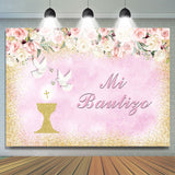 Load image into Gallery viewer, Lofaris Floral Dove Mi Bautizo Baptism For Baby Girl Backdrop