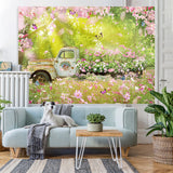 Load image into Gallery viewer, Lofaris Floral Garden And Truck With Butterfly Spring Backdrop