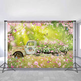 Load image into Gallery viewer, Lofaris Floral Garden And Truck With Butterfly Spring Backdrop