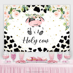 Lofaris Floral Holy Cow Sweet Animal Backdrop For Event