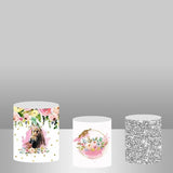 Load image into Gallery viewer, Lofaris Floral Horse Themed Backdrop Plinth Cylinder Cover Kit