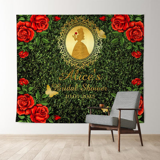 Lofaris Floral Pricess Butterfly Theme Bridal Shower Backdrop For Wedding