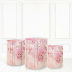 Lofaris Floral Sakura Theme Plinth Cover Pink Color Cake Table