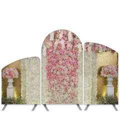 Lofaris Floral Theme Pink And White Wedding Decro Arch Backdrop Kit