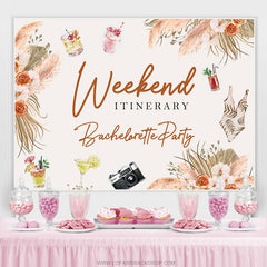 Lofaris Floral Weekend Itinerary Bachelor Party Backdrop
