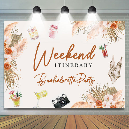 Lofaris Floral Weekend Itinerary Bachelor Party Backdrop