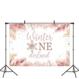 Load image into Gallery viewer, Lofaris Floral Winter One Derland And Snowflake 1st Backdrop
