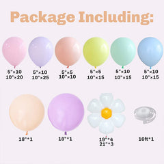 Lofaris Flower Macaron Pastel Balloons Garland For Events | Party Decorations