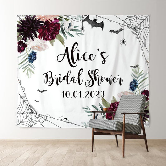Lofaris Flower Spider Spy Halloween Bridal Shower Backdrop