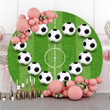 Load image into Gallery viewer, Lofaris Football Nade Heart And Field Circle Birthday Backdrop