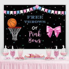 Lofaris Throws and Pink Bows Baby Shower Party Backdrop