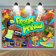 Lofaris Fresh Prince Graffiti Wall Baby Shower Backdrop For Boy