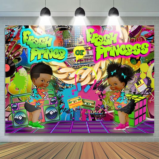 Lofaris Fresh Prince Or Princess 90s Themed Baby Shower Backdrop