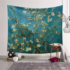 Lofaris Full Of Vigour Floral Painting Style Still Life Wall Tapestry