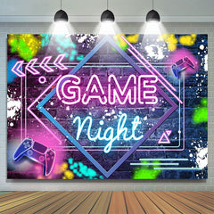 Lofaris Game Night Graffiti Light Colorful Birthday Backdrop