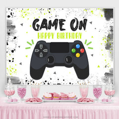 Lofaris Game On Playing Theme Party Happy Birthday Backdrop