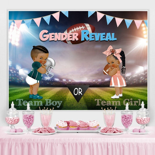 Lofaris Gendar Reveal Football Party Backdrop for Baby Shower