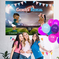 Lofaris Gendar Reveal Football Party Backdrop for Baby Shower