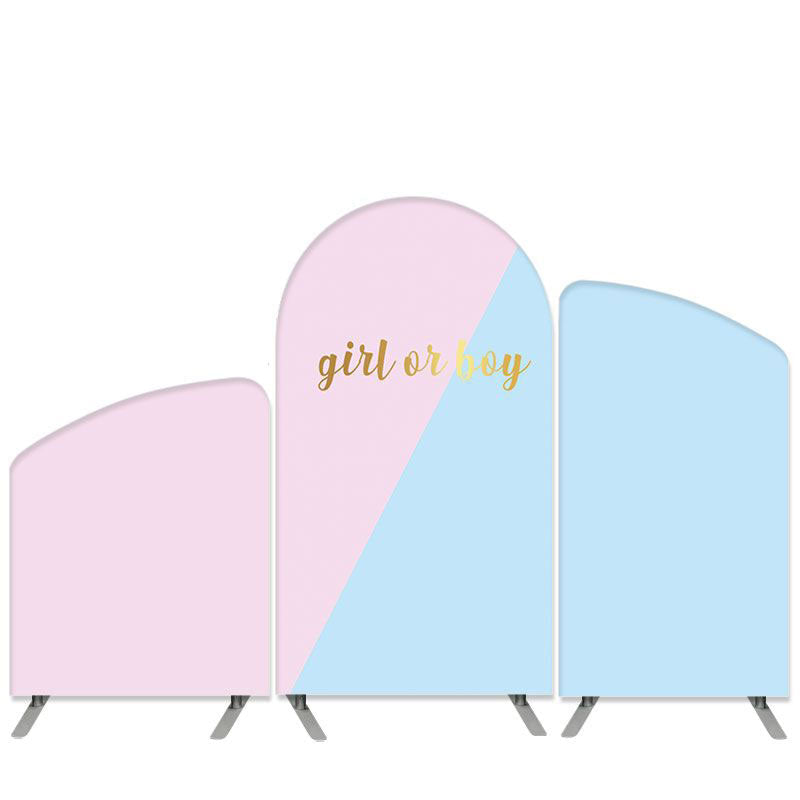 Lofaris Gender Reveal Theme Pink Blue She Or He Arch Backdrop Kit